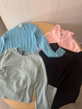 Women’s Light Blue Cable Knit Sweater - Soft Casual Pullover